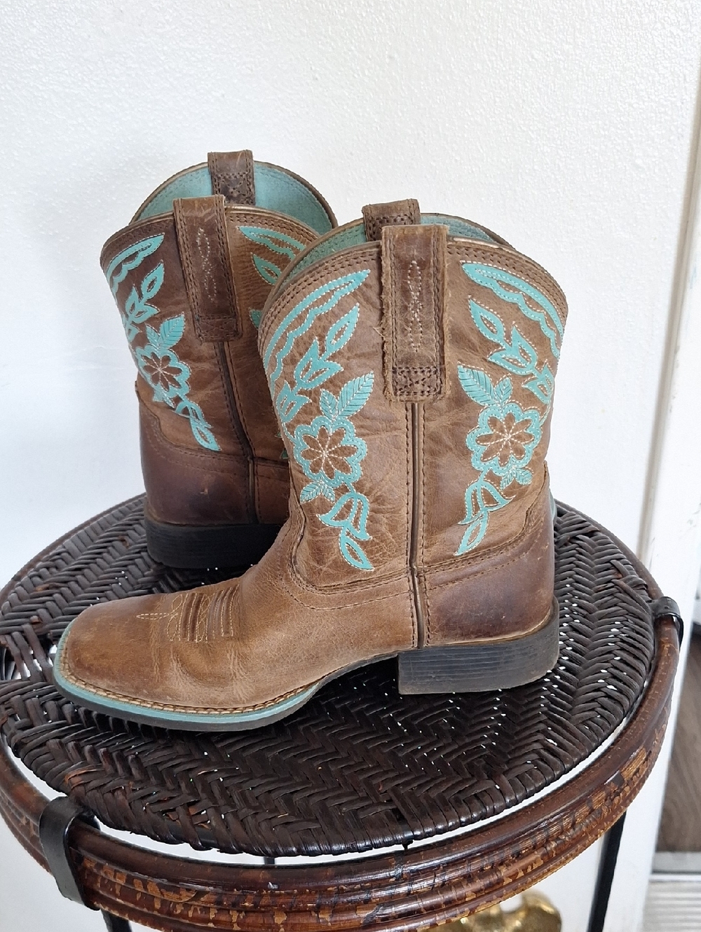 Ariat Girls Kid Boots Size 1 - Picture 6 of 12